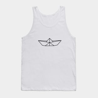 Origami Paper Boat Tank Top